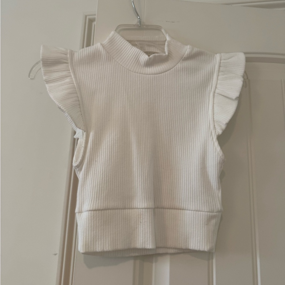 Storia White Ruffle Top